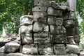 Enigmatic face-towers (Bayon Smile) of Banteay Chhmar Temple Royalty Free Stock Photo